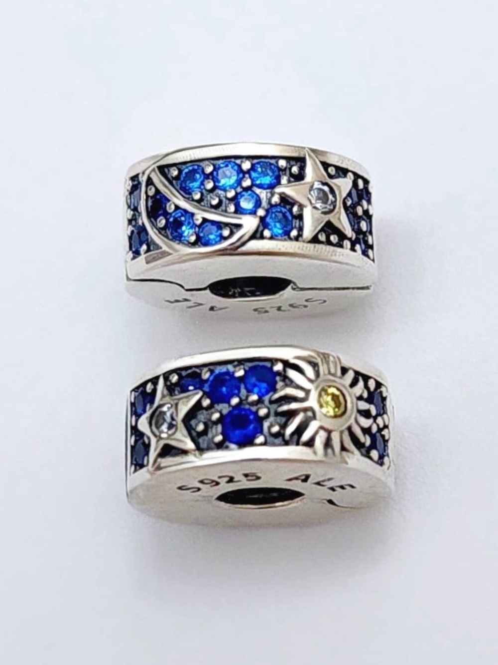 Pandora Celestial Sun, Star & MoonClip Charm | 925 Sterling Silver, Cz